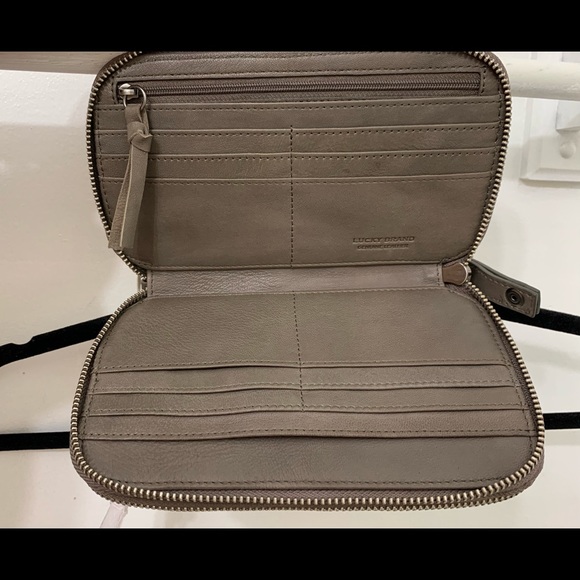 Kaie Convertible Leather Wallet- Lucky Brand- Color: Brown - Picture 10 of 11